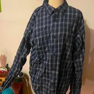 M’s XL PATAGONIA LS FLANNEL SHIRT LIKE NEW /PERFECT CONDITION/ NAVY BLUE